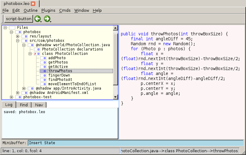 Show structure inside files.